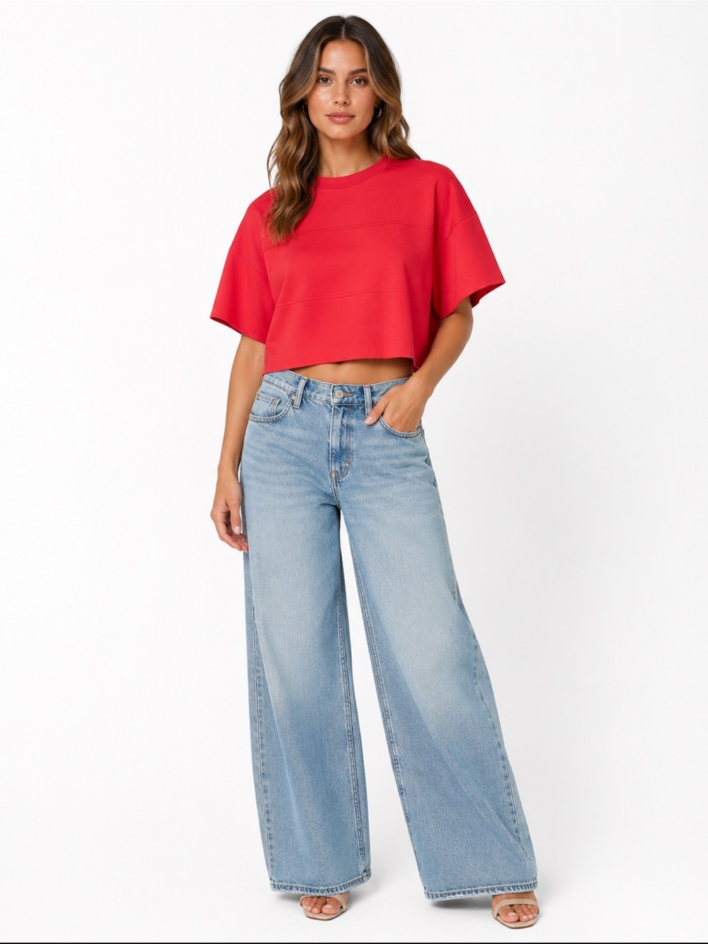 Herve By Herve Leger Cropped top Coral NWT
